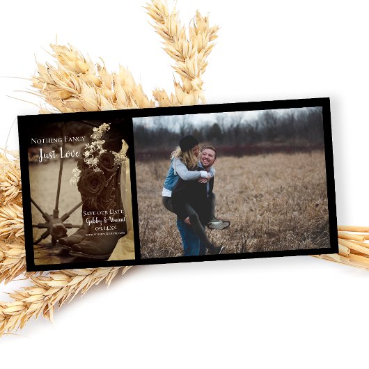 素朴バラカウボーイブーツセピア結婚ズ セーブザデート