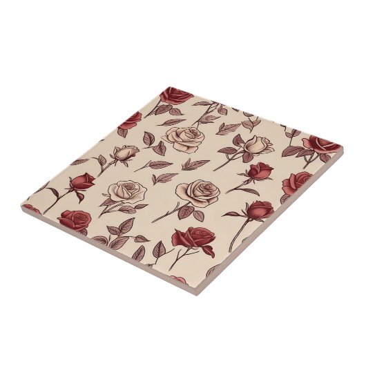 素朴バラパターン タイル (側面)