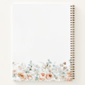 素朴バラフラワーフローラ緑ベーキングレシピ ノートブック (裏面)