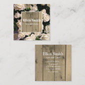 素朴バラフローラデザイン名刺 スクエア名刺 (正面/裏面)