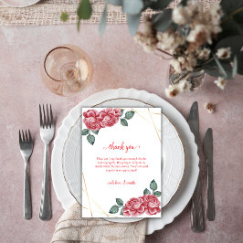 素朴バラモダンフローラスウィートベビーシャワーズ サンキューカード