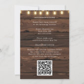 素朴バラライツボホドリーム羽結婚の 招待状 (裏面)