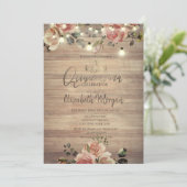 素朴バラライト、ティアラ、ダイアモンズキンセアニラ 招待状 (スタンド正面)