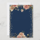 素朴バラライト、ティアラ、ダイアモンズキンセアニラ 招待状 (裏面)