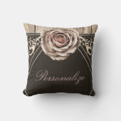 素朴バララエレガントイトウッドダイヤモンドシック クッション (正面)