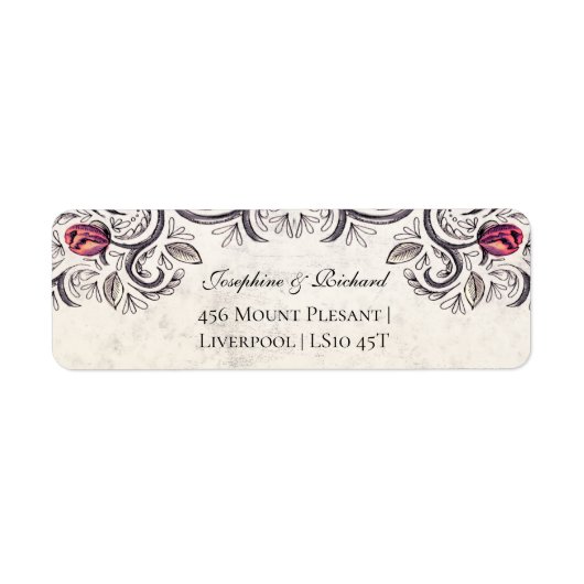 素朴バラヴィンテージ ラベル (正面)