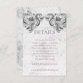 素朴バラ収集RSVPカード 出欠カード (正面/裏面)