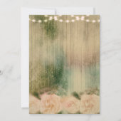 素朴バラ結婚のテーブル番号 招待状 (裏面)