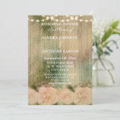 素朴バラ結婚のリハーサル招待状 招待状 (スタンド正面)