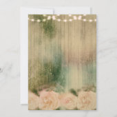 素朴バラ結婚のリハーサル招待状 招待状 (裏面)