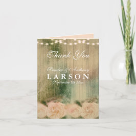 素朴バラ結婚の感謝 サンキューカード