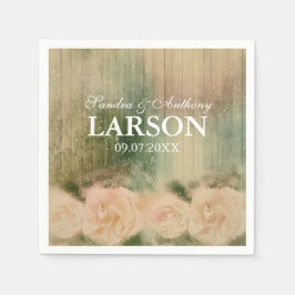 素朴バラ結婚ズのナプキン スタンダードカクテルナプキン
