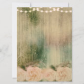 素朴バラ結婚式の日付の保存 セーブザデート (裏面)