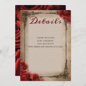 素朴バラ結婚式 プログラム (正面/裏面)