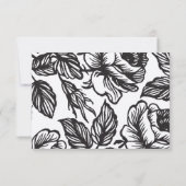 素朴バラ花式RSVPカード 出欠カード (裏面)