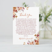 素朴バラ菊秋の結婚式 サンキューカード (スタンド正面)