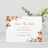 素朴バラ菊秋の結婚式 セーブザデート (スタンド正面)