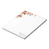 素朴バラ菊秋の結婚式 ノートパッド (回転)