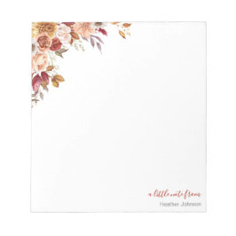 素朴バラ菊秋の結婚式 ノートパッド