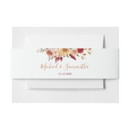 素朴バラ菊秋の結婚式 招待状ベリーバンド