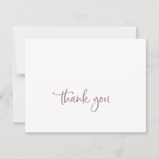 素朴バラ金ゴールドスクリプトサンキューカード サンキューカード (正面)