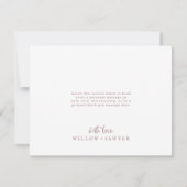 素朴バラ金ゴールドスクリプトサンキューカード サンキューカード (裏面)