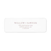 素朴バラ金ゴールドスクリプト差出人住所ラベル ラベル (正面)