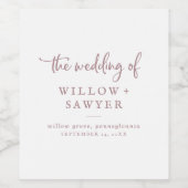 素朴バラ金ゴールドス結婚クリプトのワインラベル ワインラベル (シングルラベル)