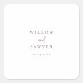 素朴バラ金ゴールドス結婚クリプトの封筒用シール スクエアシール (正面)