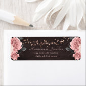 素朴バラ金ゴールドフローラストリングラ結婚イト ラベル (インサイチュ)