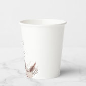 素朴バラ金ゴールドフローラ書道結婚の 紙コップ (左)