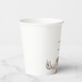 素朴バラ金ゴールドフローラ書道結婚の 紙コップ (右)