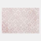 素朴バラ金ゴールドフローラ植物性自然パターン ラッピングペーパーシート (正面2)