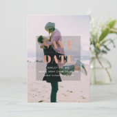 素朴バラ金ゴールドミニマルモダン写真 セーブザデート (スタンド正面)