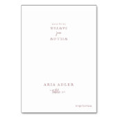 素朴バラ金ゴールド結婚のメニューオプション座席表 テーブルナンバー (正面)