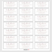 素朴バラ金ゴールド結婚ズゲスト住所 シール (シート)