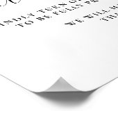 素朴バラ金ゴールド結婚フローラのプラグ抜き式 ポスター (角)