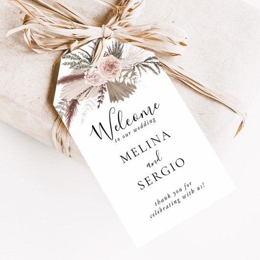 素朴バラ金ゴールド結婚フローラ ギフトタグ