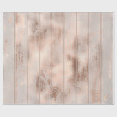 素朴バラ金ゴールド金属コテージの結婚ブライダルピンク ラッピングペーパー (フラット)