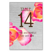 素朴バラ、表番号カード テーブルナンバー (裏面)