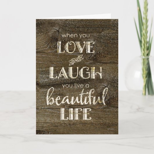 -素朴バレンタインの愛、笑い、美しい生活 シーズンカード (正面)