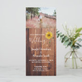 素朴バーウッドサンフラワーカントリー結婚式 プログラム (スタンド正面)