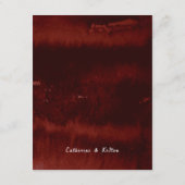 素朴バーガンディーピンク幾何フローラ結婚ズ エンクロージャーカード (裏面)