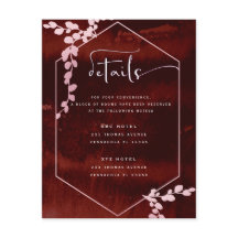 素朴バーガンディーピンク幾何フローラ結婚ズ