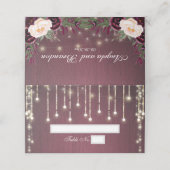 素朴バーガンディ木材&ストリングラ結婚イト プレイスカード (外部開封)