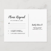 素朴バーガンディ赤フローラバレル結婚式RSVP インビテーションポストカード (裏面)
