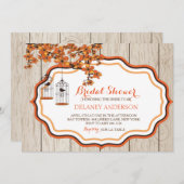 素朴バーケージフローラブライダルシャワー招待 招待状 (正面/裏面)