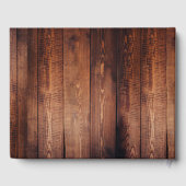 素朴バーンドウッド写真ひまわり国ウェディング ゲストブック (裏面)