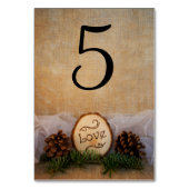 素朴パインズウッドラ結婚ンドのテーブル番号 テーブルナンバー (正面)