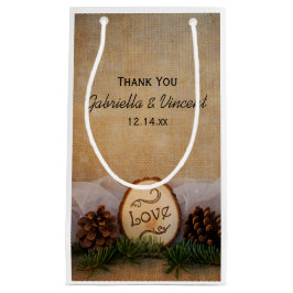 素朴パインズ結婚ウッドランド スモールペーパーバッグ